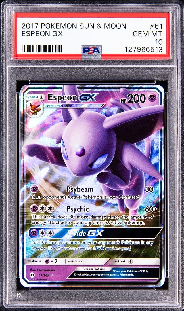 2017 Pokemon Sun & Moon Espeon GX #61 card image