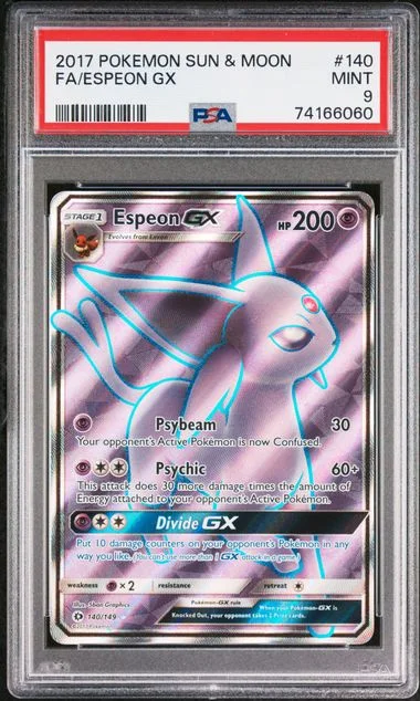 2017 Pokemon Sun & Moon Full Art Espeon GX #140 card image