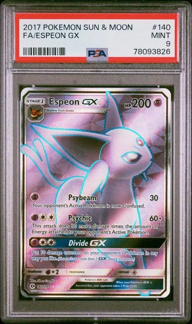 2017 Pokemon Sun & Moon Full Art/Espeon Gx #140 card image