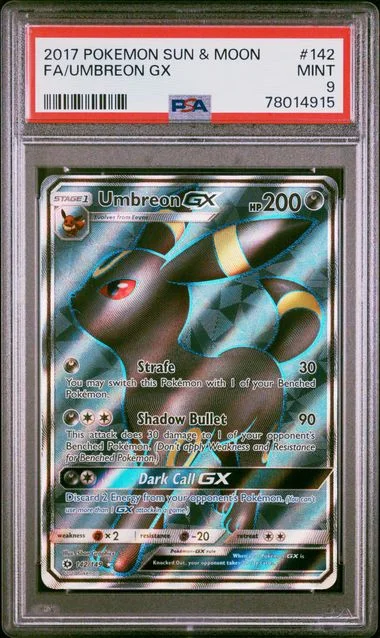 2017 Pokemon Sun & Moon Full Art/Umbreon Gx #142 card image