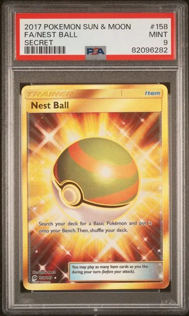 2017 Pokemon Sun & Moon Secret Full Art/Nest Ball #158 card image