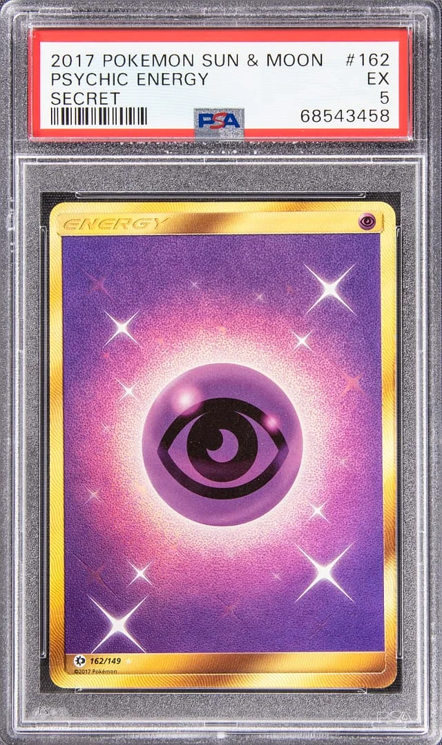 2017 Pokemon Sun & Moon Secret Rare Psychic Energy #162 card image