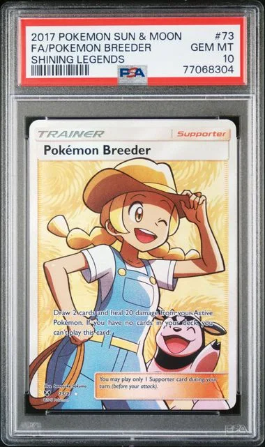 2017 Pokemon Sun & Moon Shining Legends Full Art/Pokemon Breeder #73 card image