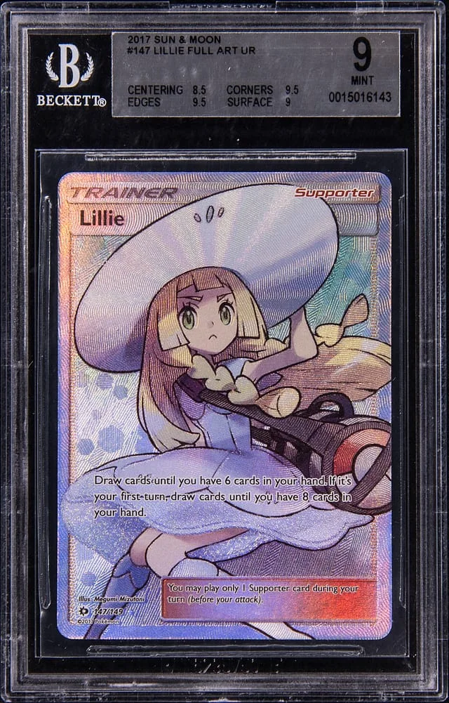 2017 Pokemon Sun & Moon Ultra Rare Lillie Full Art #147 card image