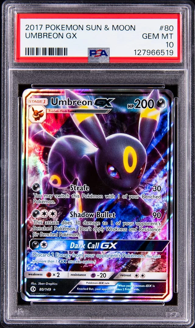 2017 Pokemon Sun & Moon Umbreon GX #80 card image