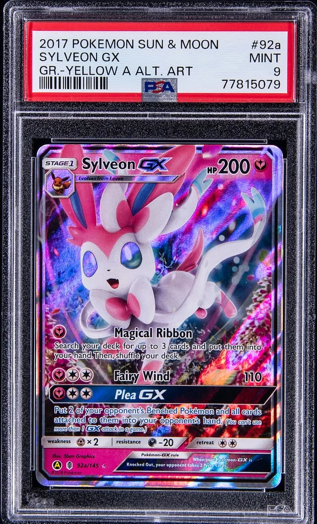 2017 Pokemon Sun & Moon Yellow A Alternate Art Sylveon GX #92a card image