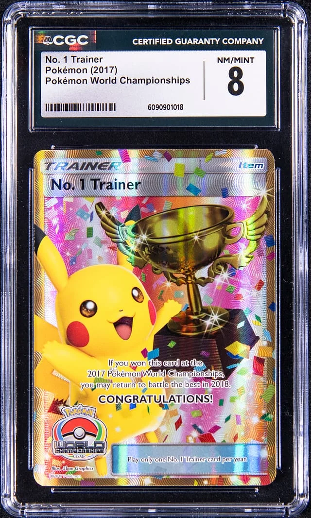 2017 Pokemon World Championships No. Trainer Pikachu Trophy #1 card image