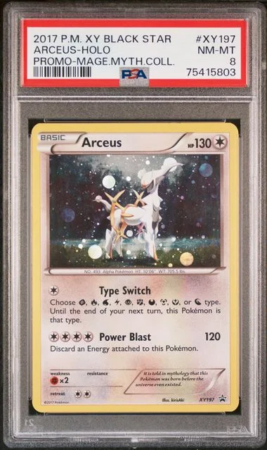 2017 Pokemon XY Black Star Promo Magearna Mythical Collection Rare Holofoil Arceus #XY197 card image