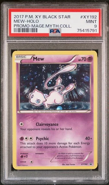 2017 Pokemon XY Black Star Promo Magearna Mythical Collection Rare Holofoil Mew #XY192 card image