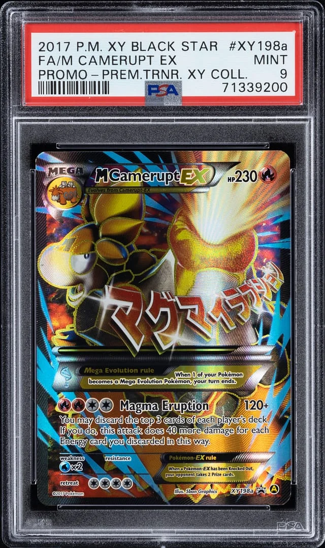 2017 Pokemon XY Black Star Promo Premium Trainer XY Collection Full Art M Camerupt EX #XY198a card image