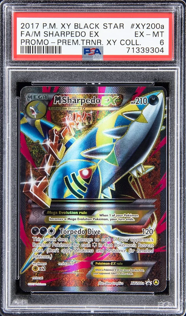 2017 Pokemon XY Black Star Promo Premium Trainer XY Collection Full Art M Sharpedo EX #XY200a card image