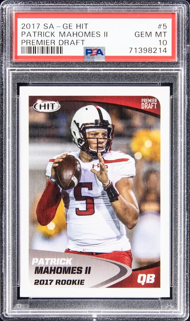 2017 SA-GE Hit Premier Draft Patrick Mahomes #5 card image