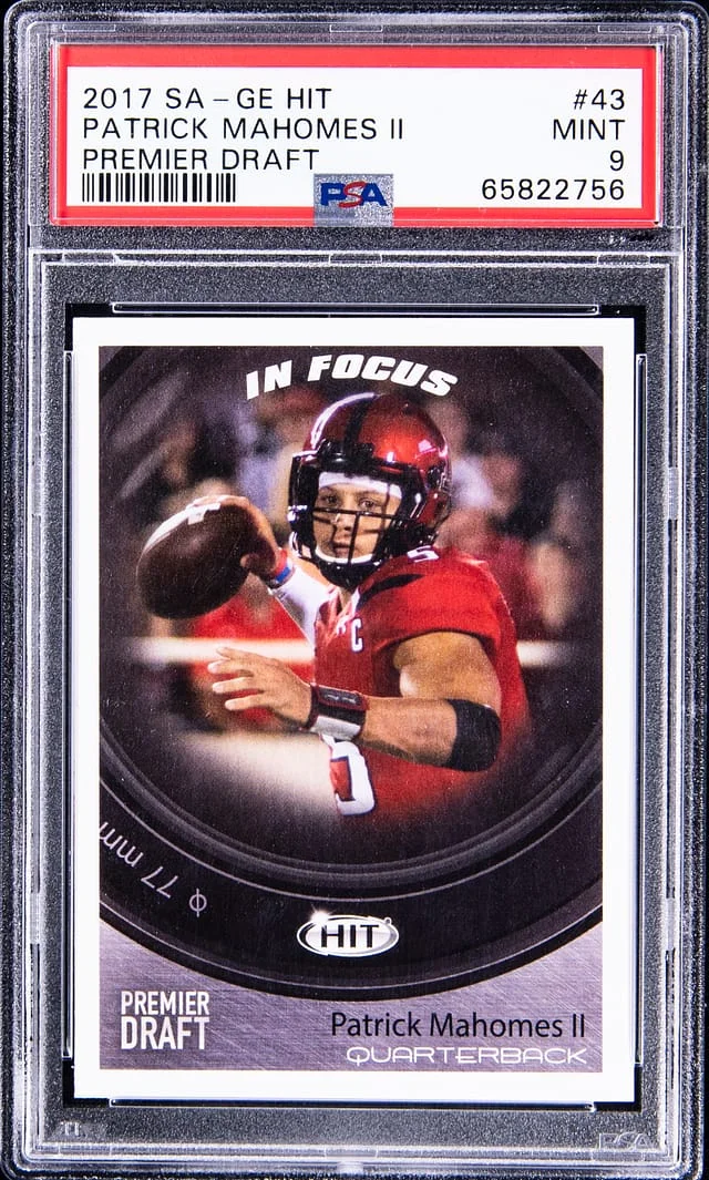 2017 Sa-ge Hit Premier Draft Patrick Mahomes II #43 card image