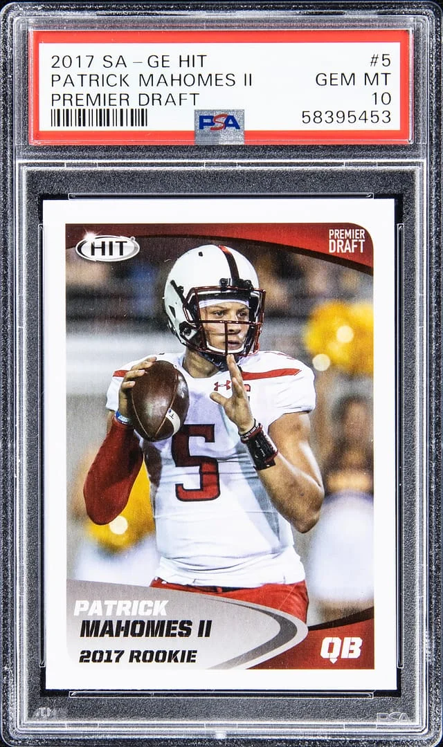 2017 SA-GE Hit Premier Draft Patrick Mahomes II #5 card image