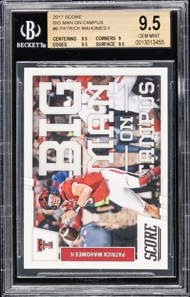 2017 Score Patrick Mahones II Big Man On Campus #6 card image