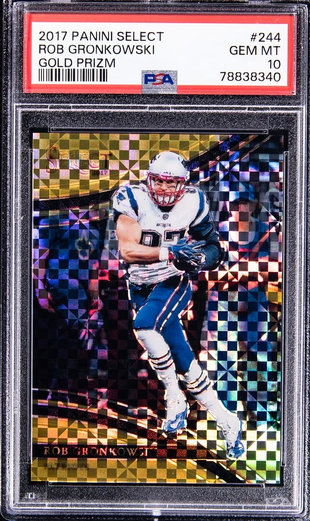 2017 Select Rob Gronkowski Gold Prizm #244 card image