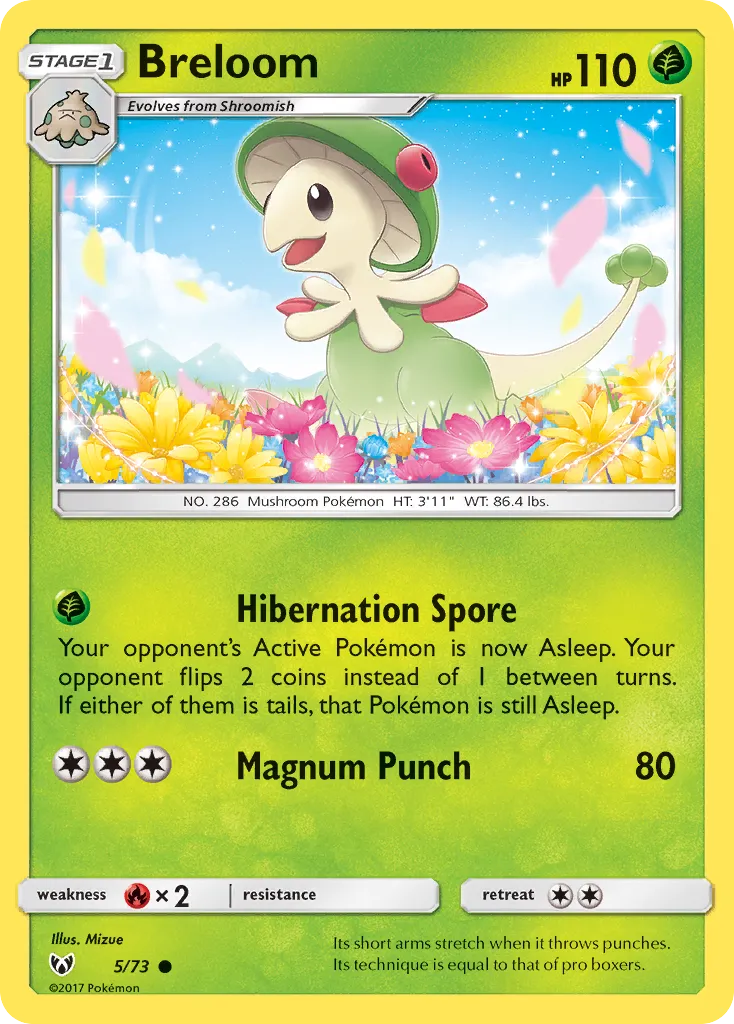 2017 Shining Legends Breloom Common #05/73 Common card image