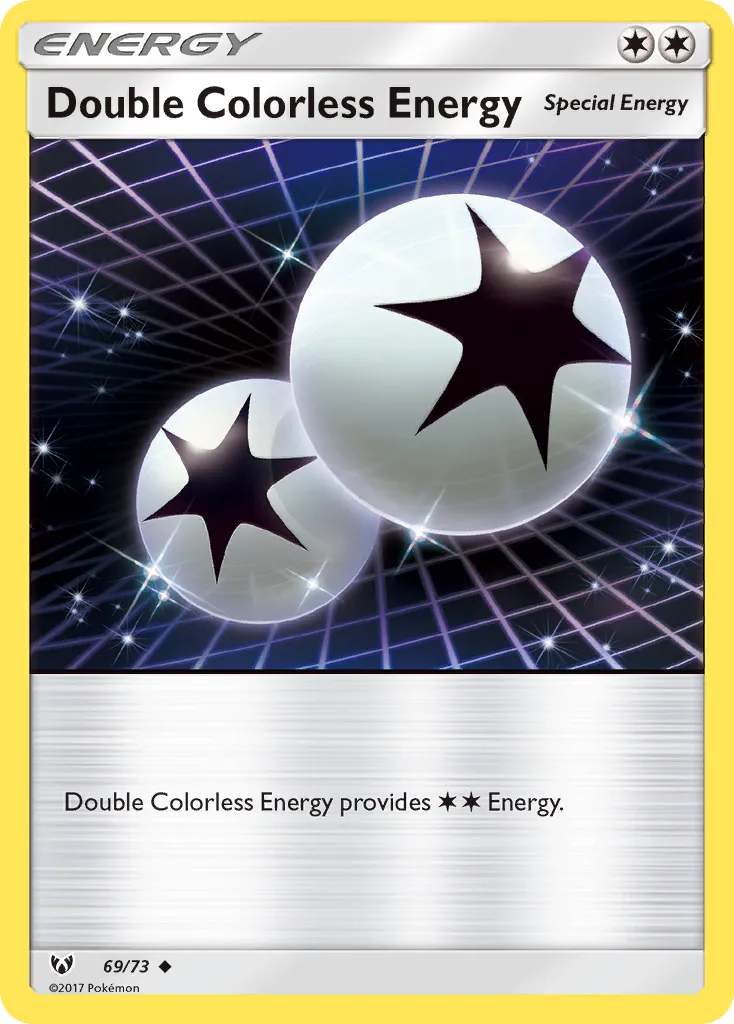 2017 Shining Legends Double Colorless Energy #69/73 Uncommon card image