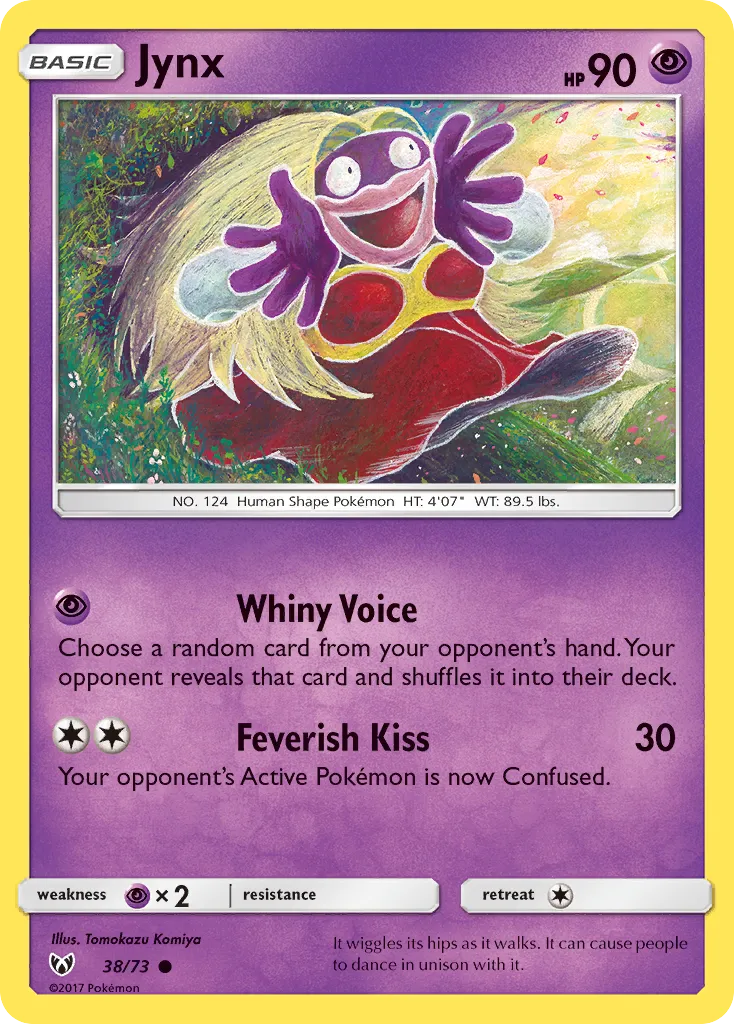 2017 Shining Legends Jynx Common #38/73 Common card image