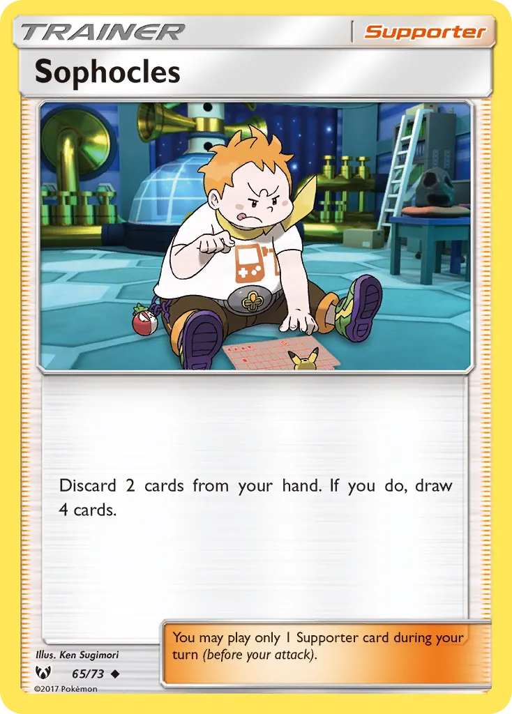 2017 Shining Legends Sophocles #65/73 Uncommon card image
