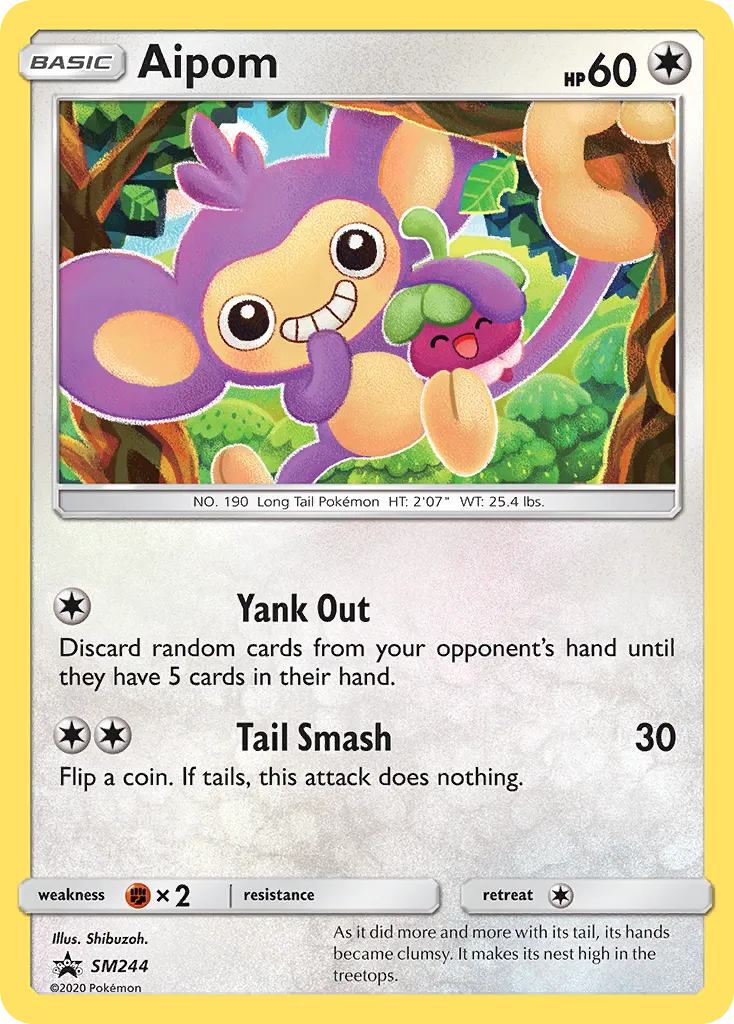 2017 SM Black Star Promos Aipom #SM244 card image