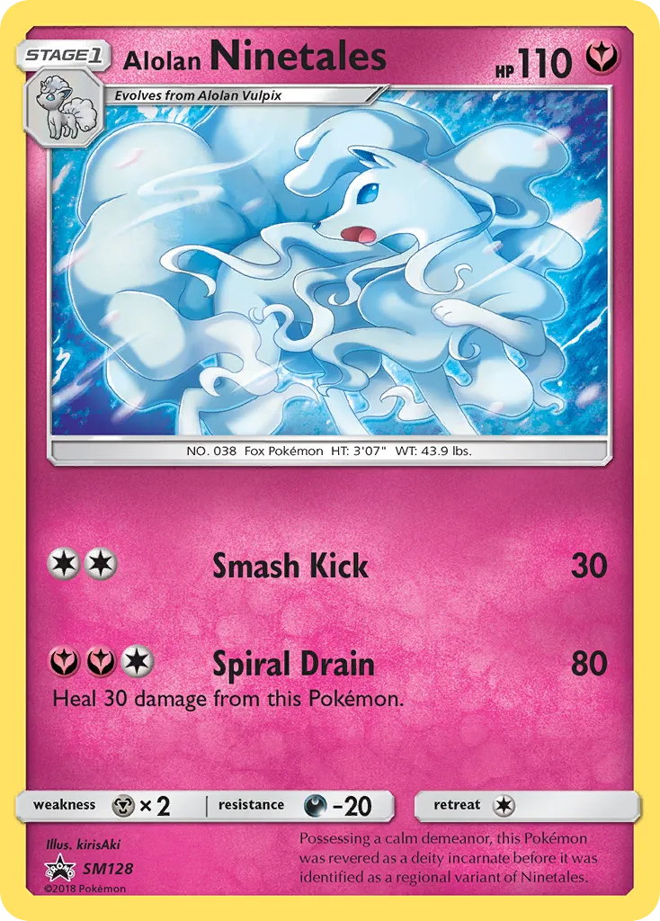 2017 SM Black Star Promos Alolan Ninetales #SM128 card image