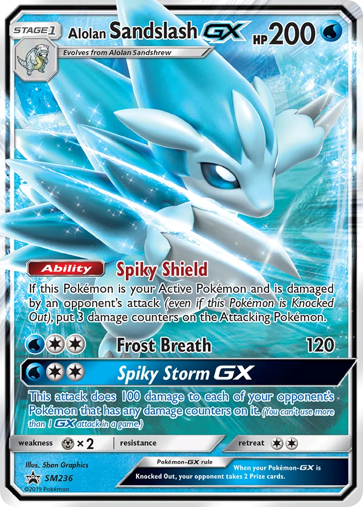 2017 SM Black Star Promos Alolan Sandslash-GX #SM236 card image