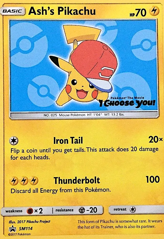 2017 SM Black Star Promos Ash's Pikachu #SM109 card image