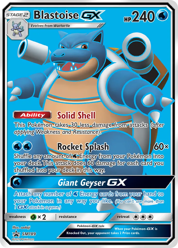 2017 SM Black Star Promos Blastoise-GX #SM189 card image