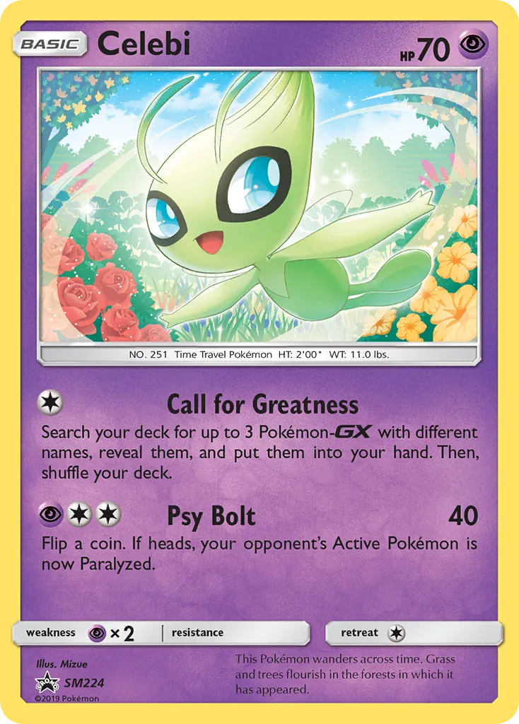 2017 SM Black Star Promos Celebi #SM224 card image