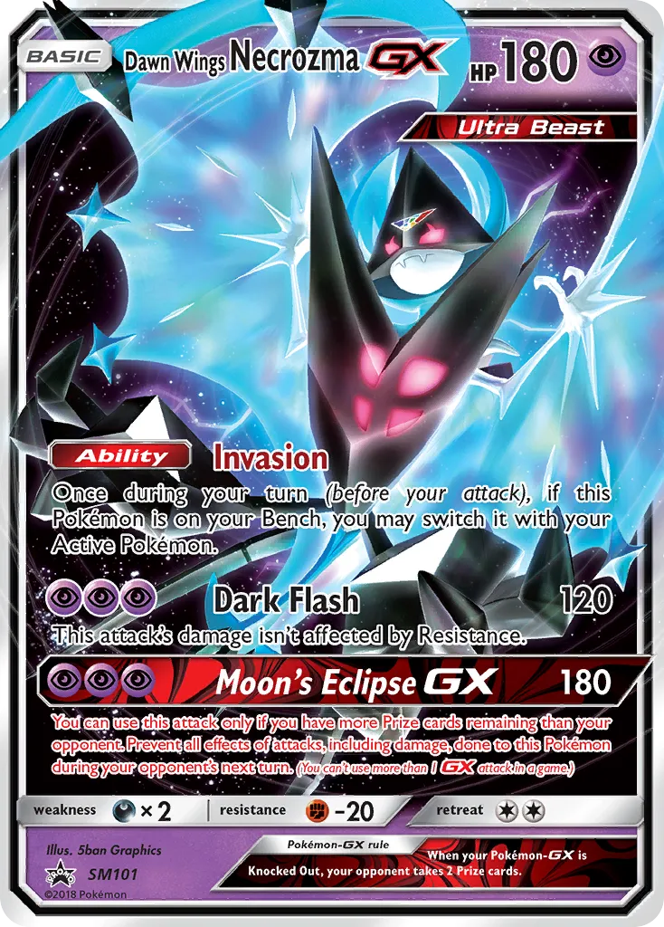 2017 SM Black Star Promos Dawn Wings Necrozma-GX #SM101 card image