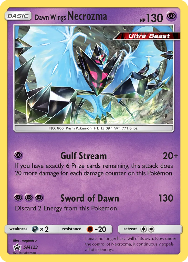 2017 SM Black Star Promos Dawn Wings Necrozma #SM123 card image