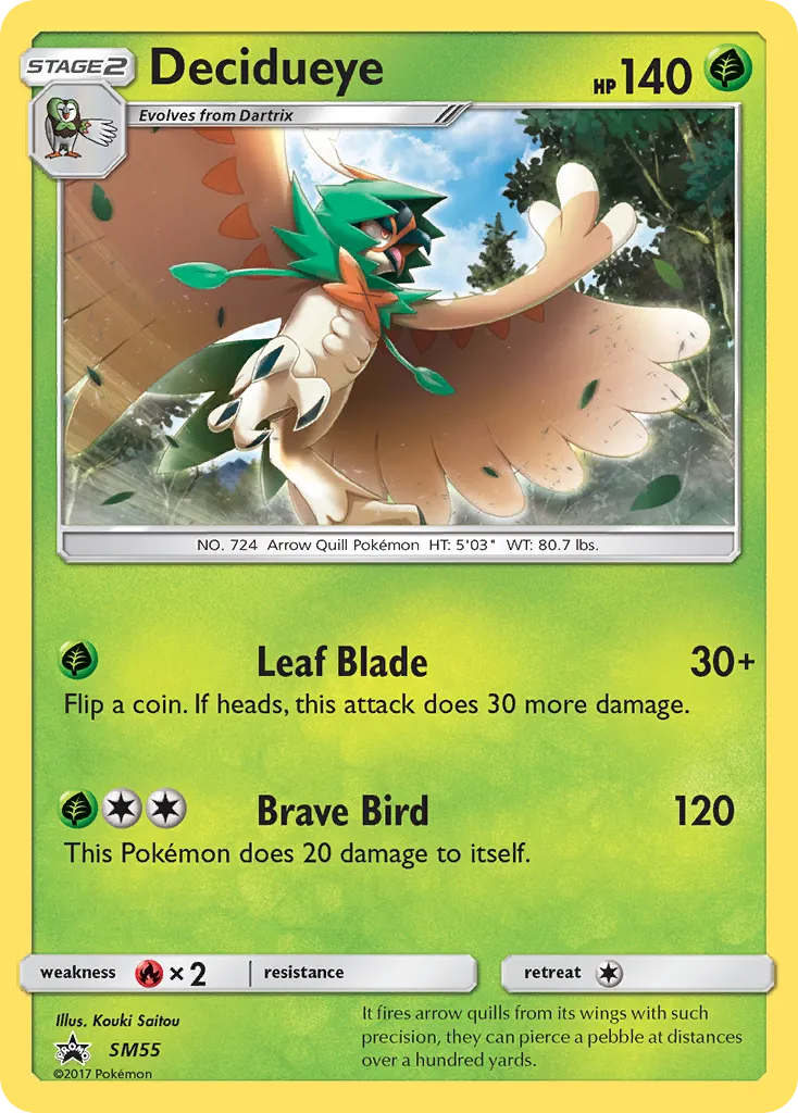 2017 SM Black Star Promos Decidueye #SM55 card image