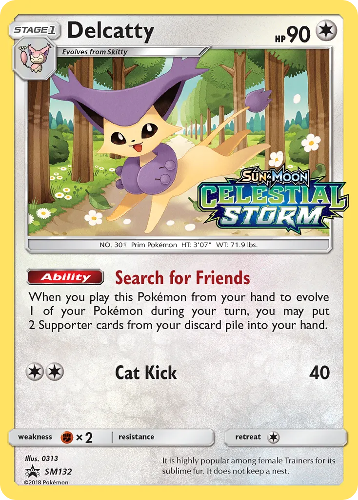 2017 SM Black Star Promos Delcatty #SM132 card image