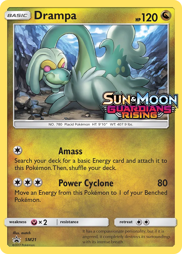 2017 SM Black Star Promos Drampa #SM21 card image