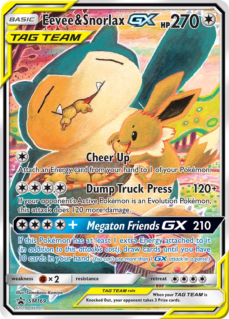 2017 SM Black Star Promos Eevee & Snorlax-GX #SM169 card image