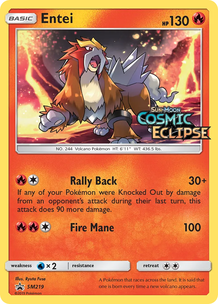 2017 SM Black Star Promos Entei #SM219 card image