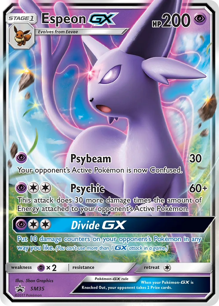 2017 SM Black Star Promos Espeon-GX #SM35 card image