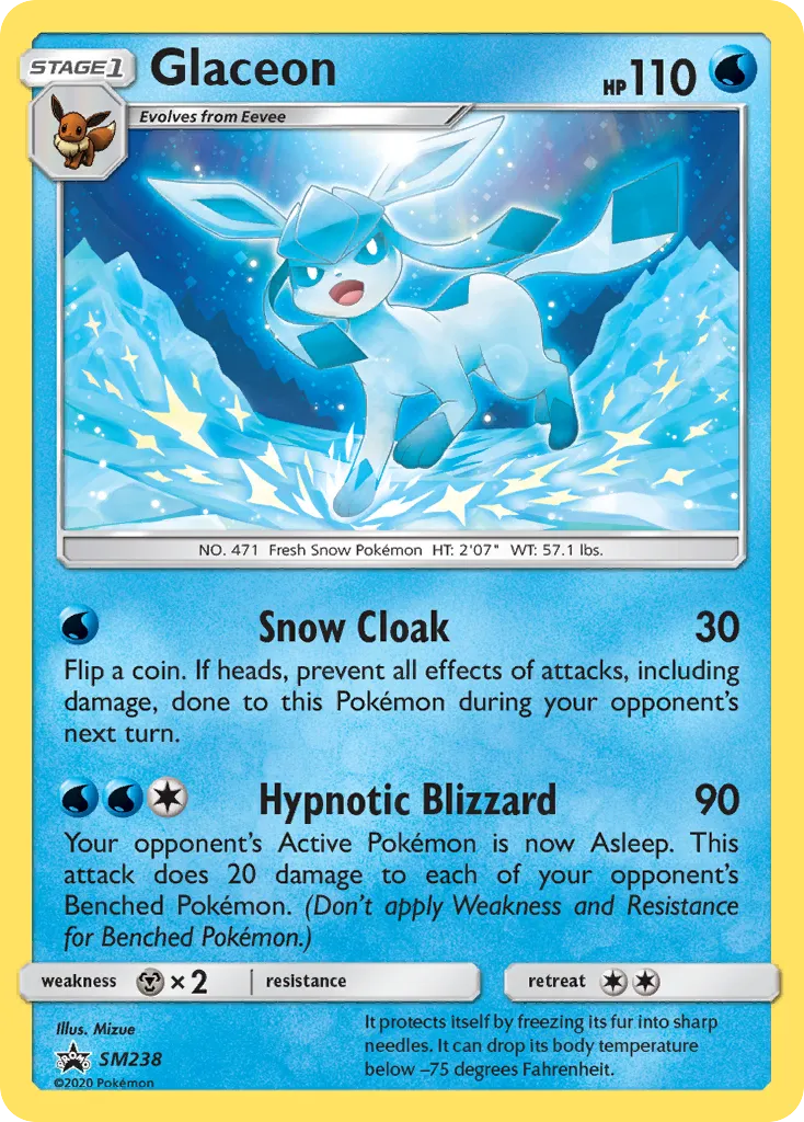 2017 SM Black Star Promos Glaceon #SM238 card image