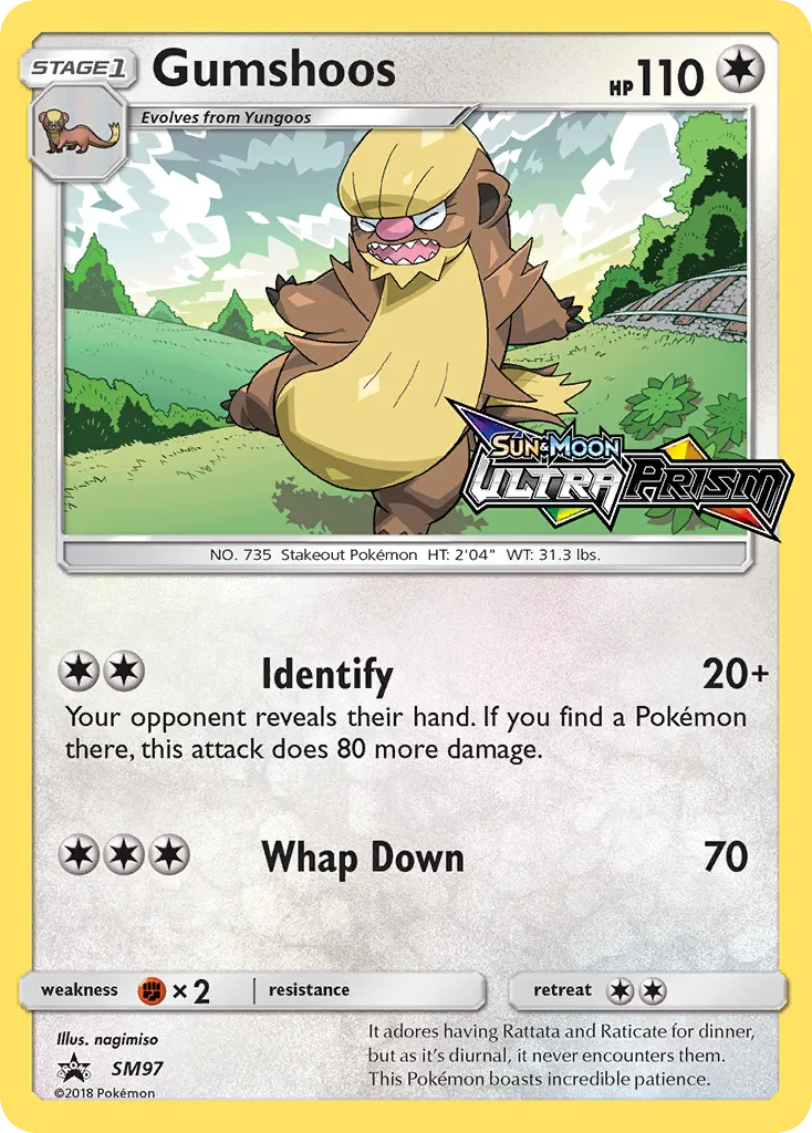 2017 SM Black Star Promos Gumshoos #SM97 card image