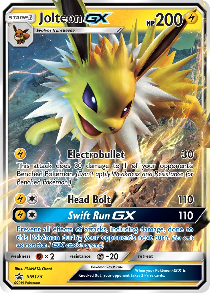 2017 SM Black Star Promos Jolteon-GX #SM173 card image