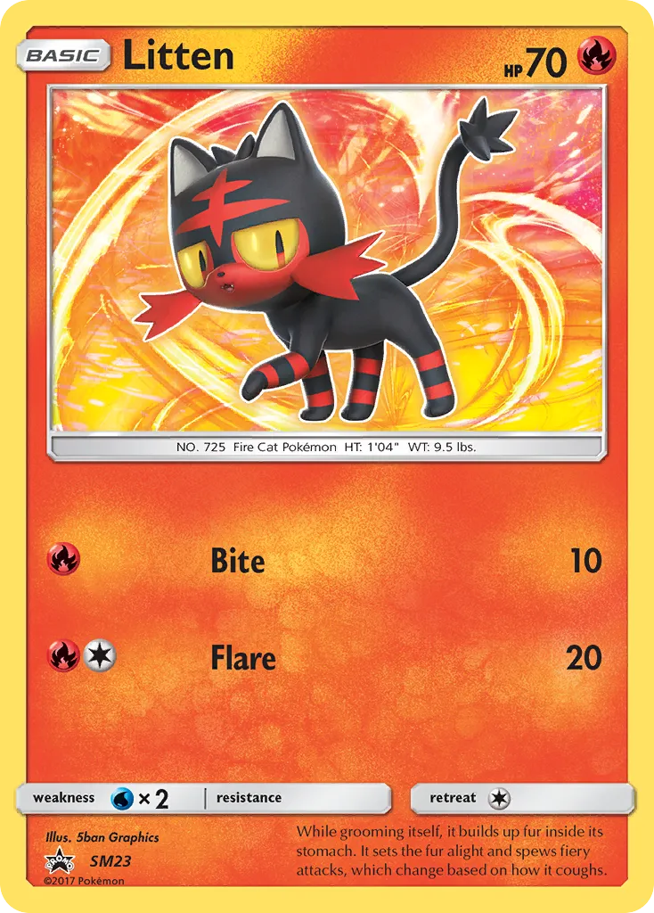 2017 SM Black Star Promos Litten #SM02 card image