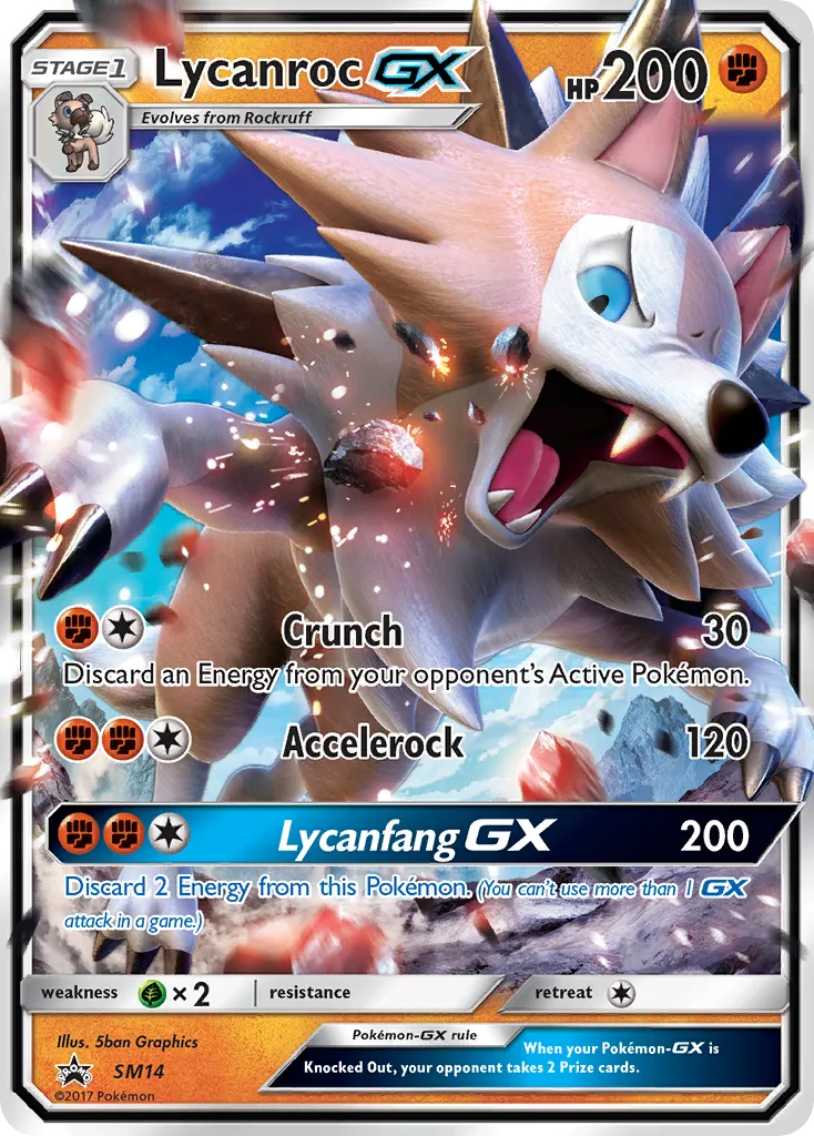 2017 SM Black Star Promos Lycanroc-GX #SM14 card image