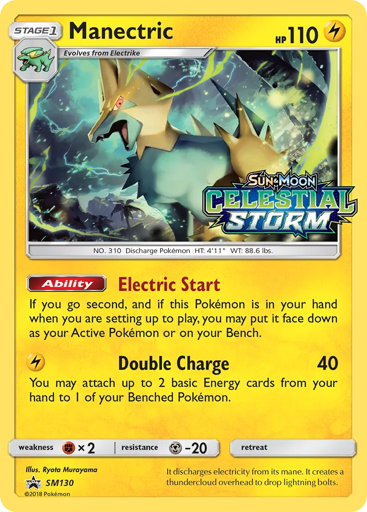 2017 SM Black Star Promos Manectric #SM130 card image