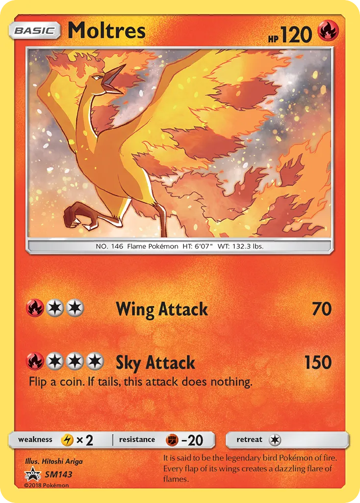 2017 SM Black Star Promos Moltres #SM143 card image