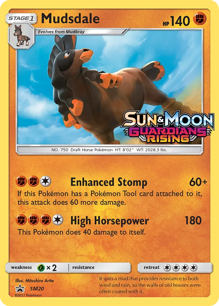 2017 SM Black Star Promos Mudsdale #SM20 card image
