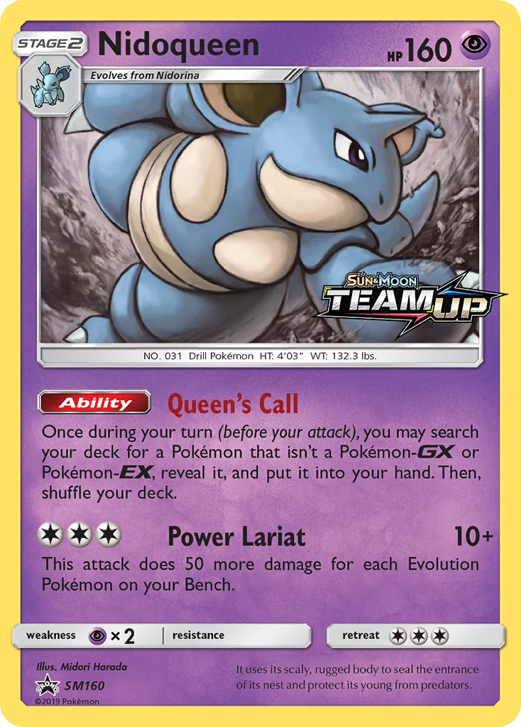 2017 SM Black Star Promos Nidoqueen #SM160 card image
