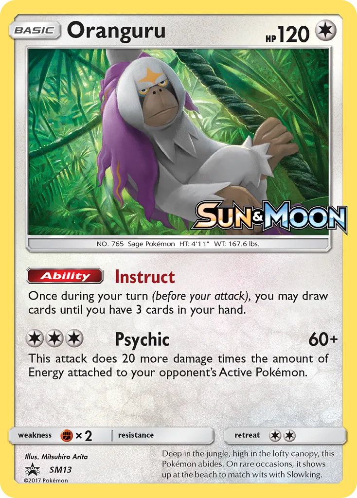 2017 SM Black Star Promos Oranguru #SM13 card image