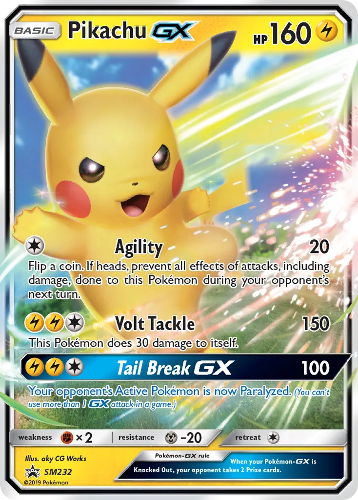 2017 SM Black Star Promos Pikachu-GX #SM232 card image