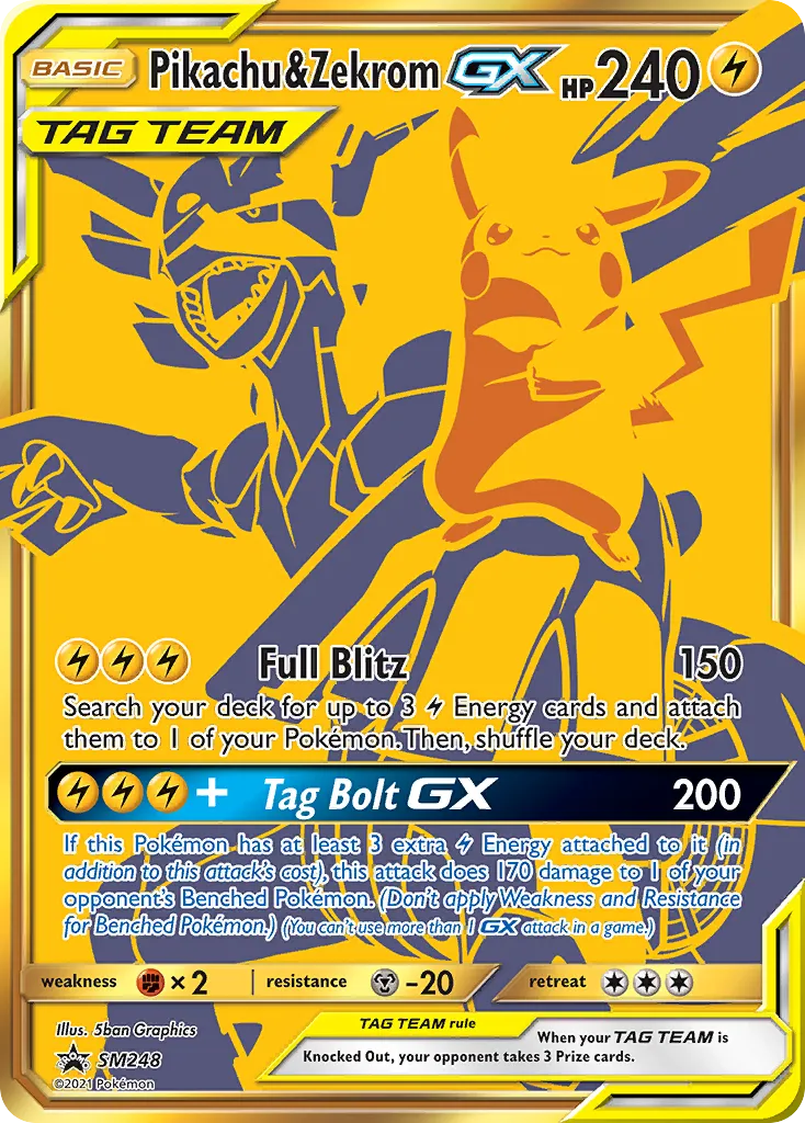 2017 SM Black Star Promos Pikachu & Zekrom-GX #SM248 card image